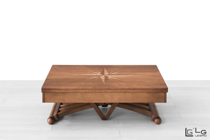 Tavolino in Legno Noce Scuro Allungabile Prezzo Outlet LG Lesmo