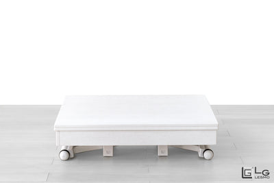 tavolino trasformabile rovere bianco